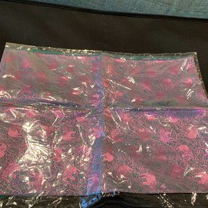 S6 A Green And Pink Elephant Design New Vintage Ladies 100% Pure Silk Scarf